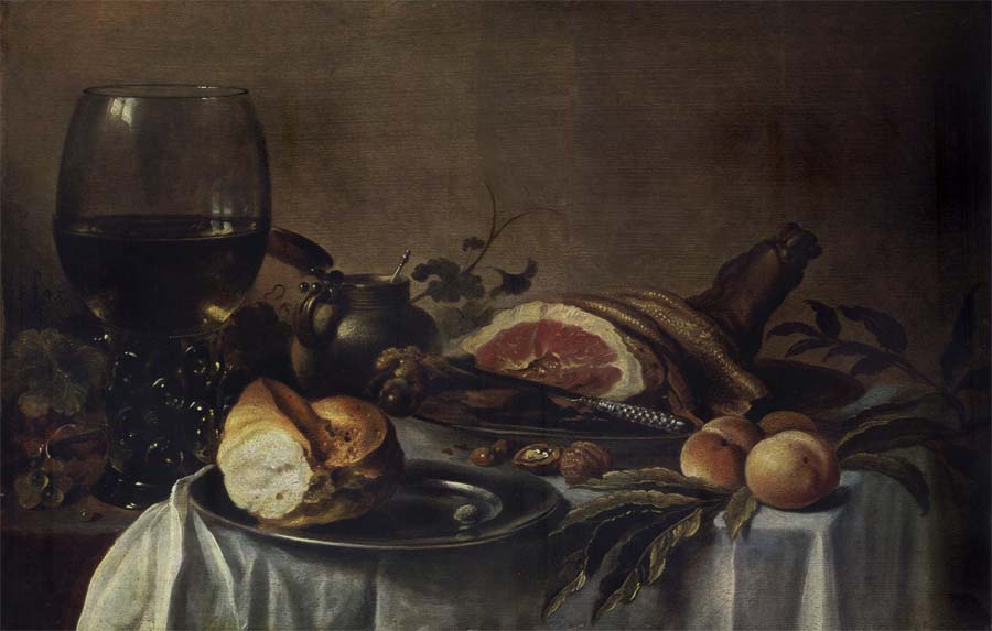 Pieter Claesz Still life with Ham